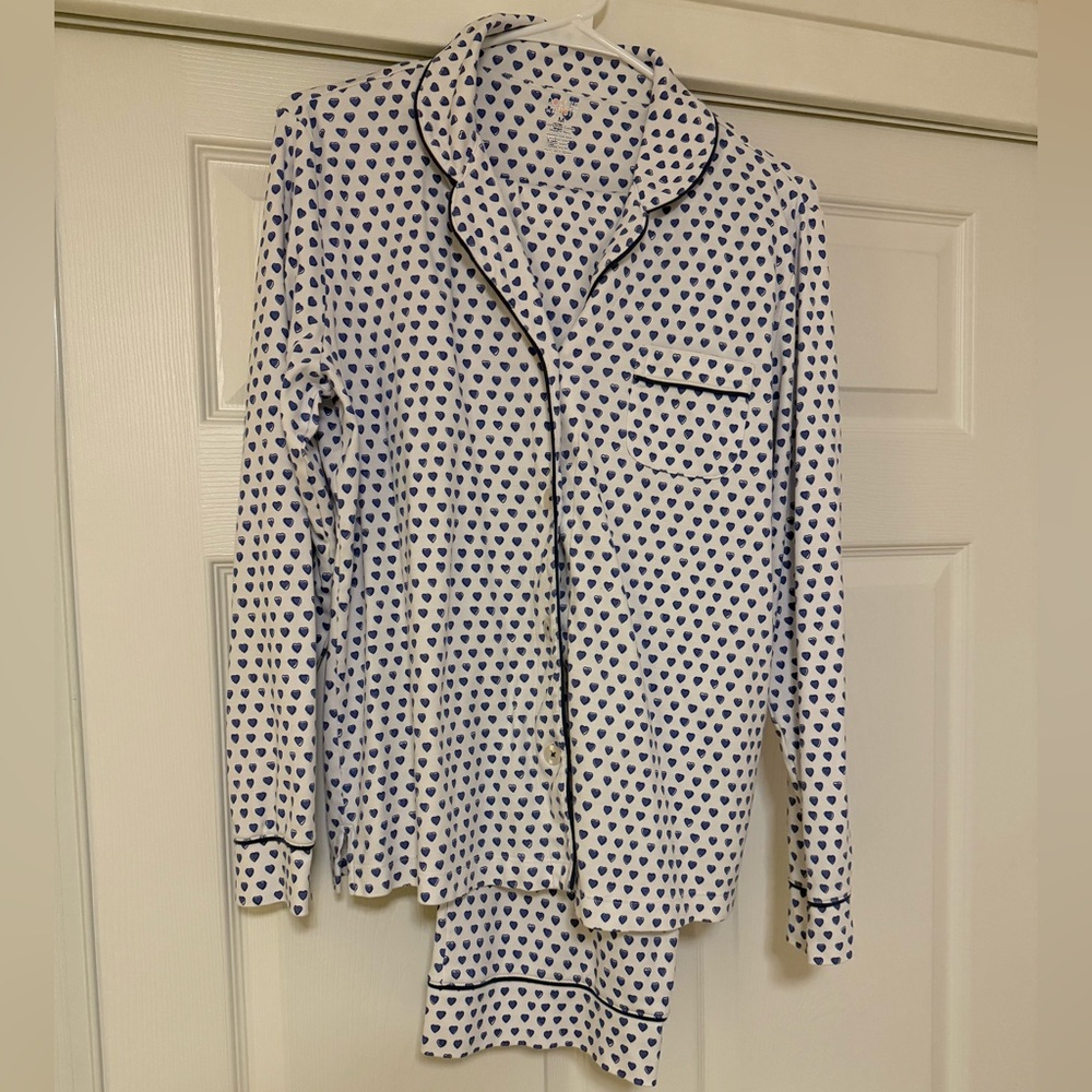 Hearts Long Sleeve Polo Pajamas
